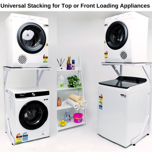 Dryer Stand Adjustable, Tumble Dryer Stacking Kit Freestanding - immagine 5